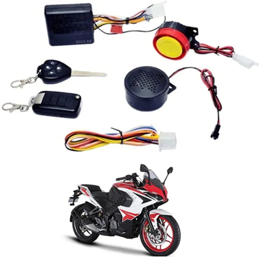Two Remote Key, One Siren, One Speaker, One Controller, One Wire - 12V Universal