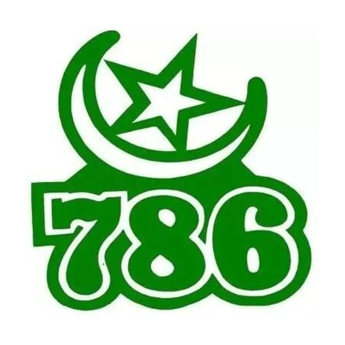 786 Sticker & Decal for Car & Bike (Green) - Universal Fit - High Quality